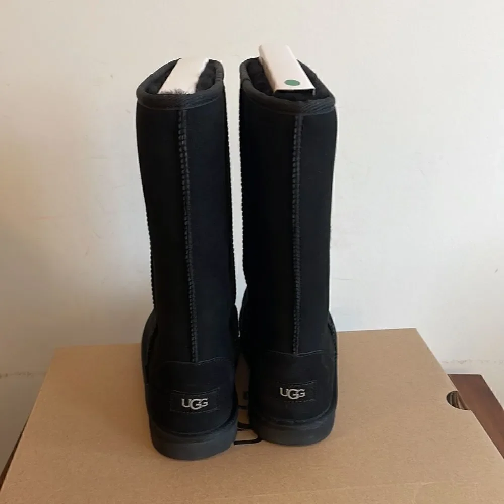 UGG Kids' Classic Tall II Boots Black USA Big Kid Size 4Y/UK 3/EU 36(MSRP$180)